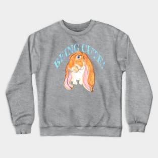 ENGLISH LOP BEING CUTE BLUE Crewneck Sweatshirt